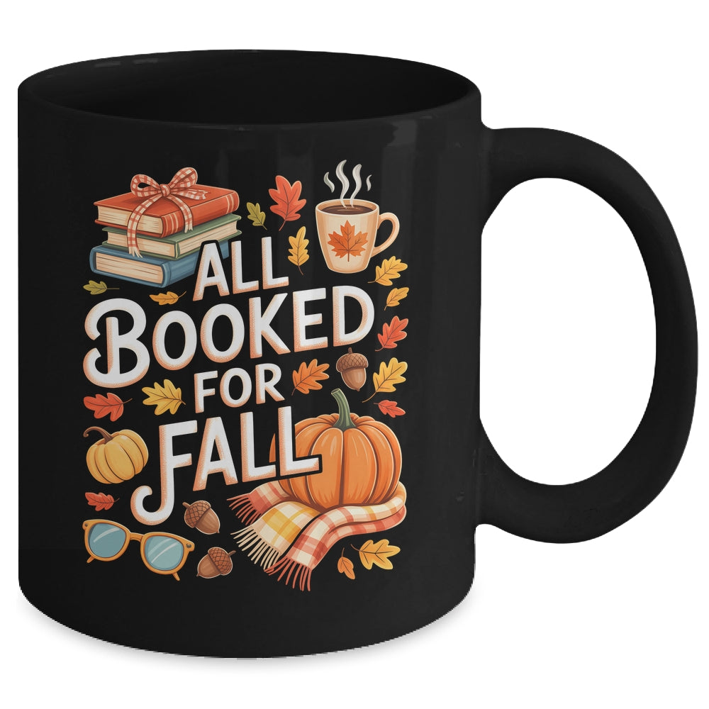 All Booked For Fall Cute Book Lover Autumn Reading Bookish Mug | siriusteestore