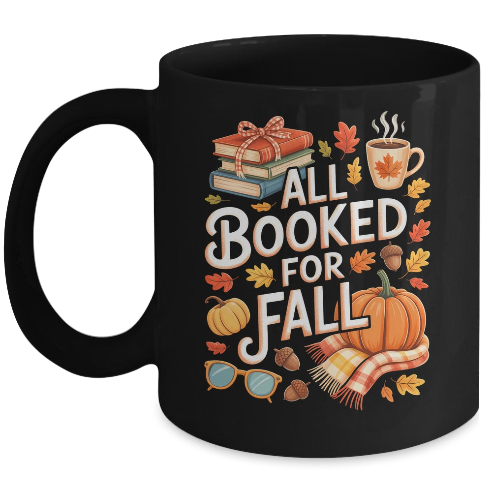 All Booked For Fall Cute Book Lover Autumn Reading Bookish Mug | siriusteestore