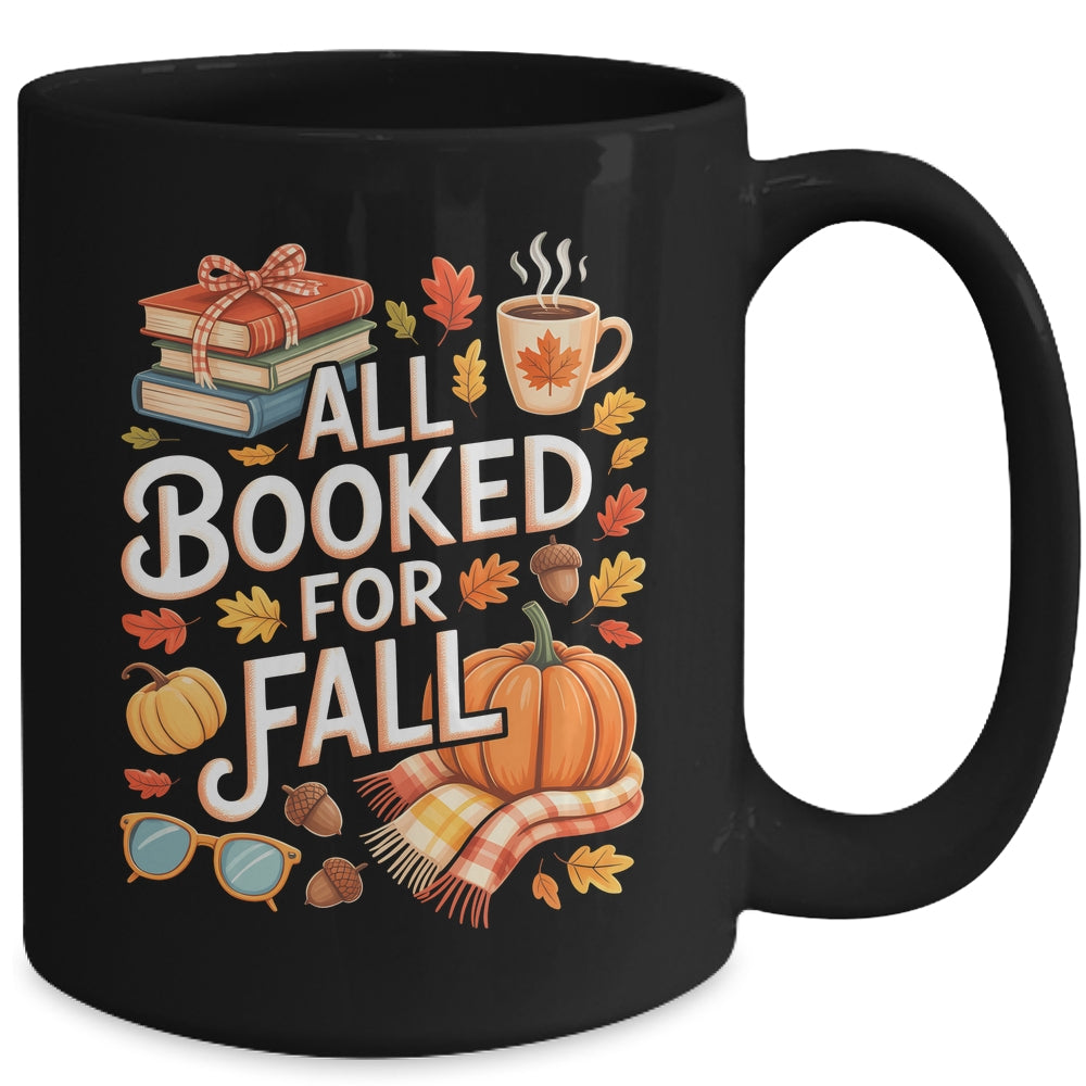All Booked For Fall Cute Book Lover Autumn Reading Bookish Mug | siriusteestore