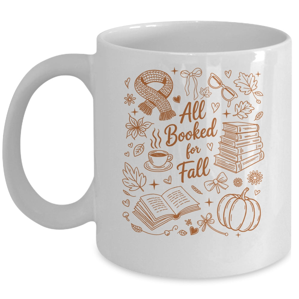 All Booked For Fall Cute Book Lover Reader Autumn Reading Mug | siriusteestore