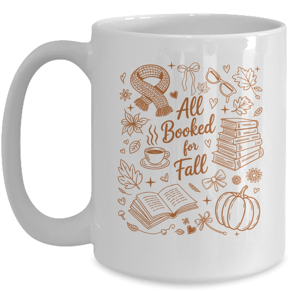 All Booked For Fall Cute Book Lover Reader Autumn Reading Mug | siriusteestore
