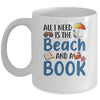 All I Needs Is Beach And A Book Summer Book Lover Reading Mug | siriusteestore