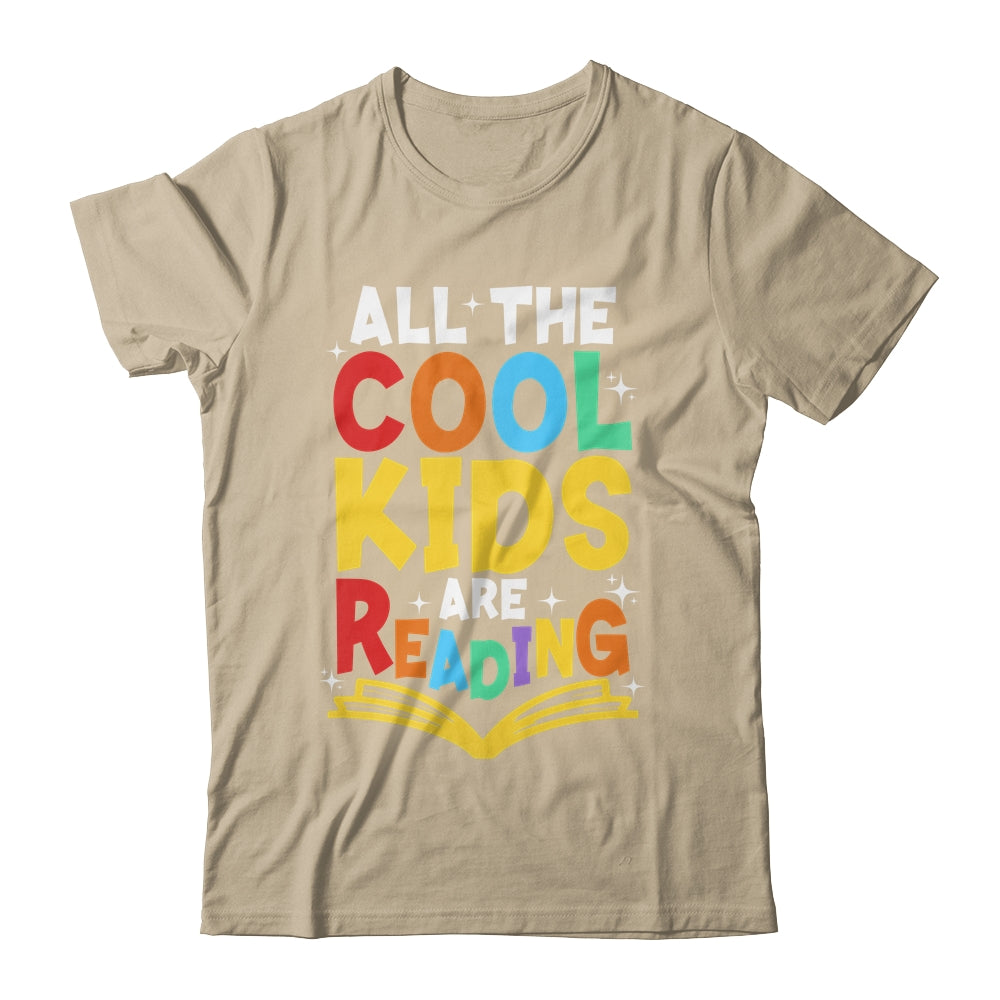 All The Cool Kids Are Reading Book Reading School Teacher Shirt & Tank Top | siriusteestore