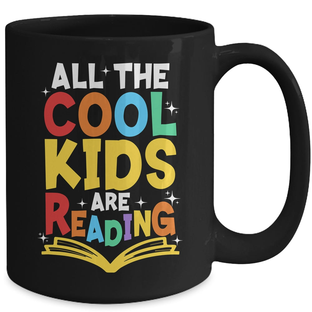 All The Cool Kids Are Reading Book Reading School Teacher Mug | siriusteestore
