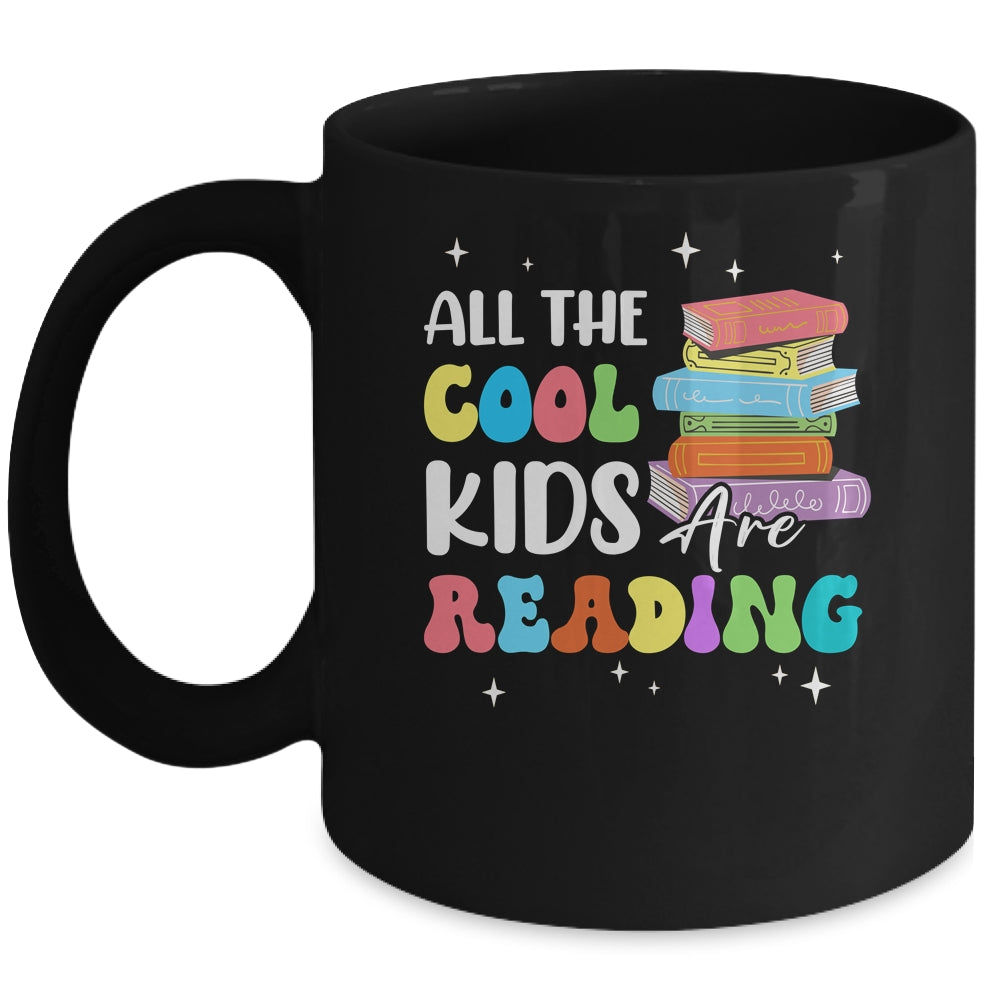 All The Cool Kids Are Reading Book Reading Teacher School Mug | siriusteestore