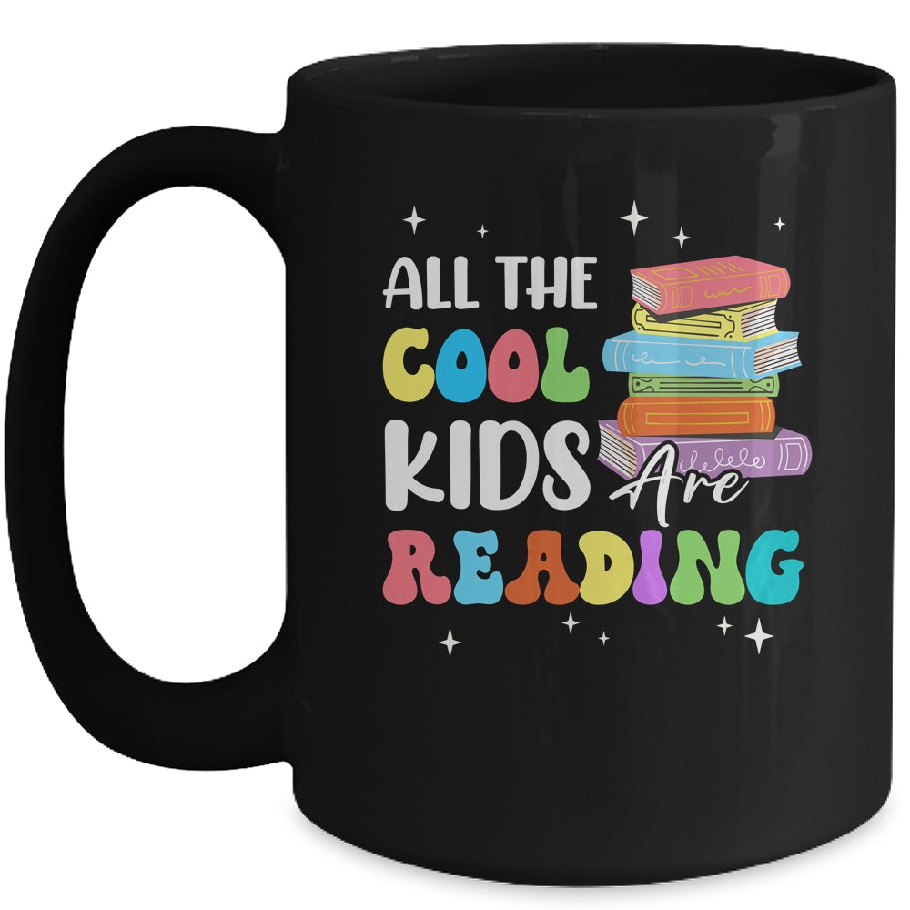 All The Cool Kids Are Reading Book Reading Teacher School Mug | siriusteestore