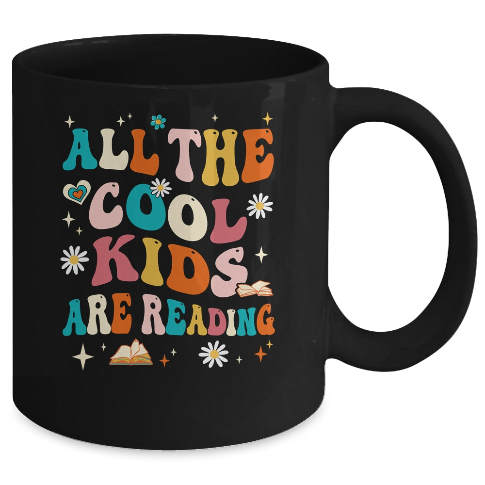 All The Cool Kids Are Reading Groovy Book Lovers World Book Mug | siriusteestore
