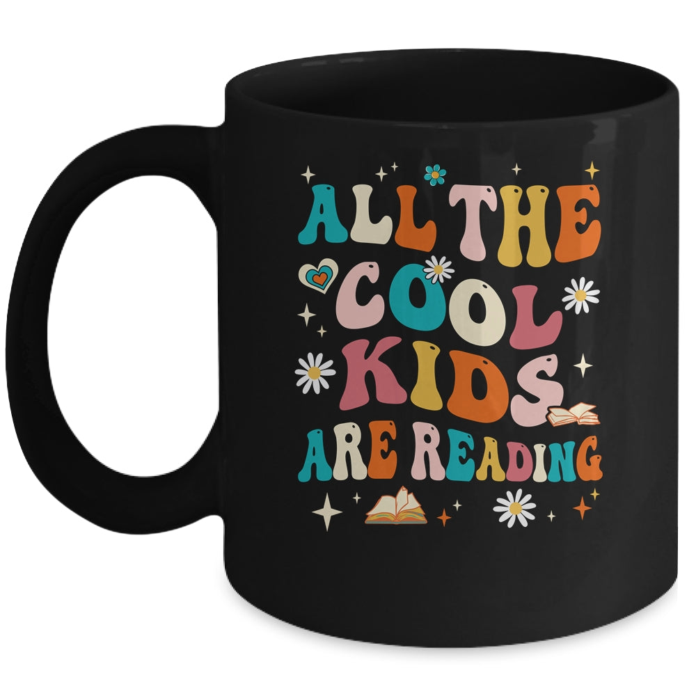 All The Cool Kids Are Reading Groovy Book Lovers World Book Mug | siriusteestore