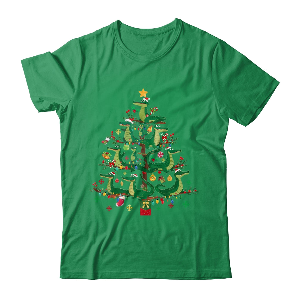 Alligator Lover Xmas Matching Santa Alligator Christmas Tree Shirt & Sweatshirt | siriusteestore