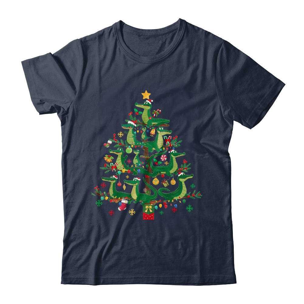 Alligator Lover Xmas Matching Santa Alligator Christmas Tree Shirt & Sweatshirt | siriusteestore