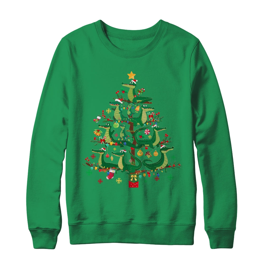 Alligator Lover Xmas Matching Santa Alligator Christmas Tree Shirt & Sweatshirt | siriusteestore