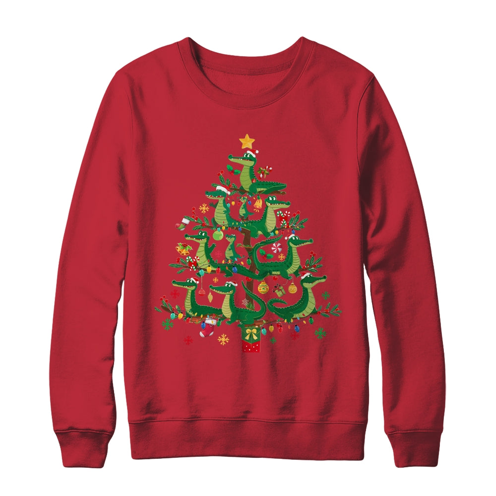 Alligator Lover Xmas Matching Santa Alligator Christmas Tree Shirt & Sweatshirt | siriusteestore