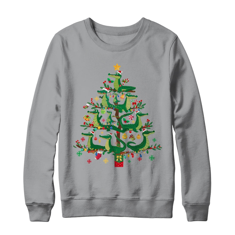 Alligator Lover Xmas Matching Santa Alligator Christmas Tree Shirt & Sweatshirt | siriusteestore