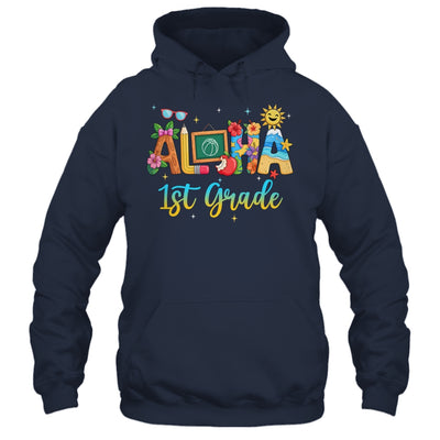 Aloha 1st Grade Teacher Life Summer Vacation School Beach Shirt & Tank Top | siriusteestore