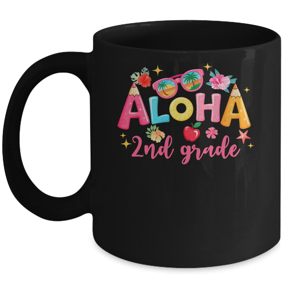 Aloha 2nd Grade Summer Vacation Beach Teacher School Student Mug | siriusteestore