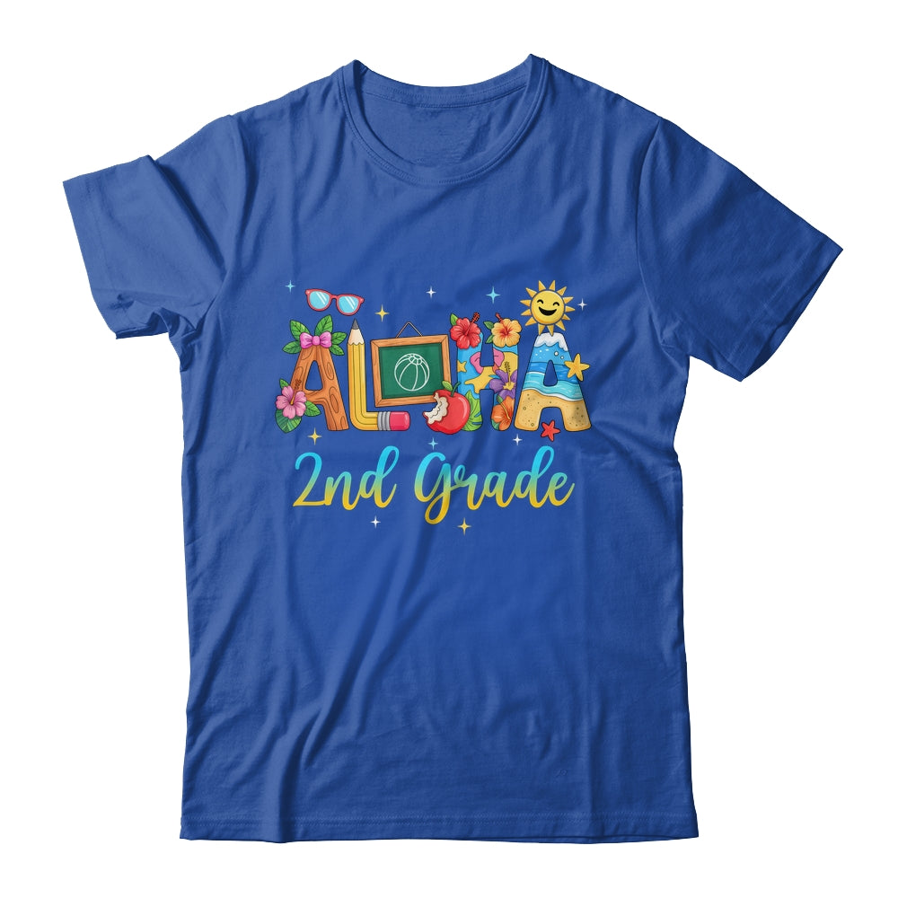 Aloha 2nd Grade Teacher Life Summer Vacation School Beach Shirt & Tank Top | siriusteestore
