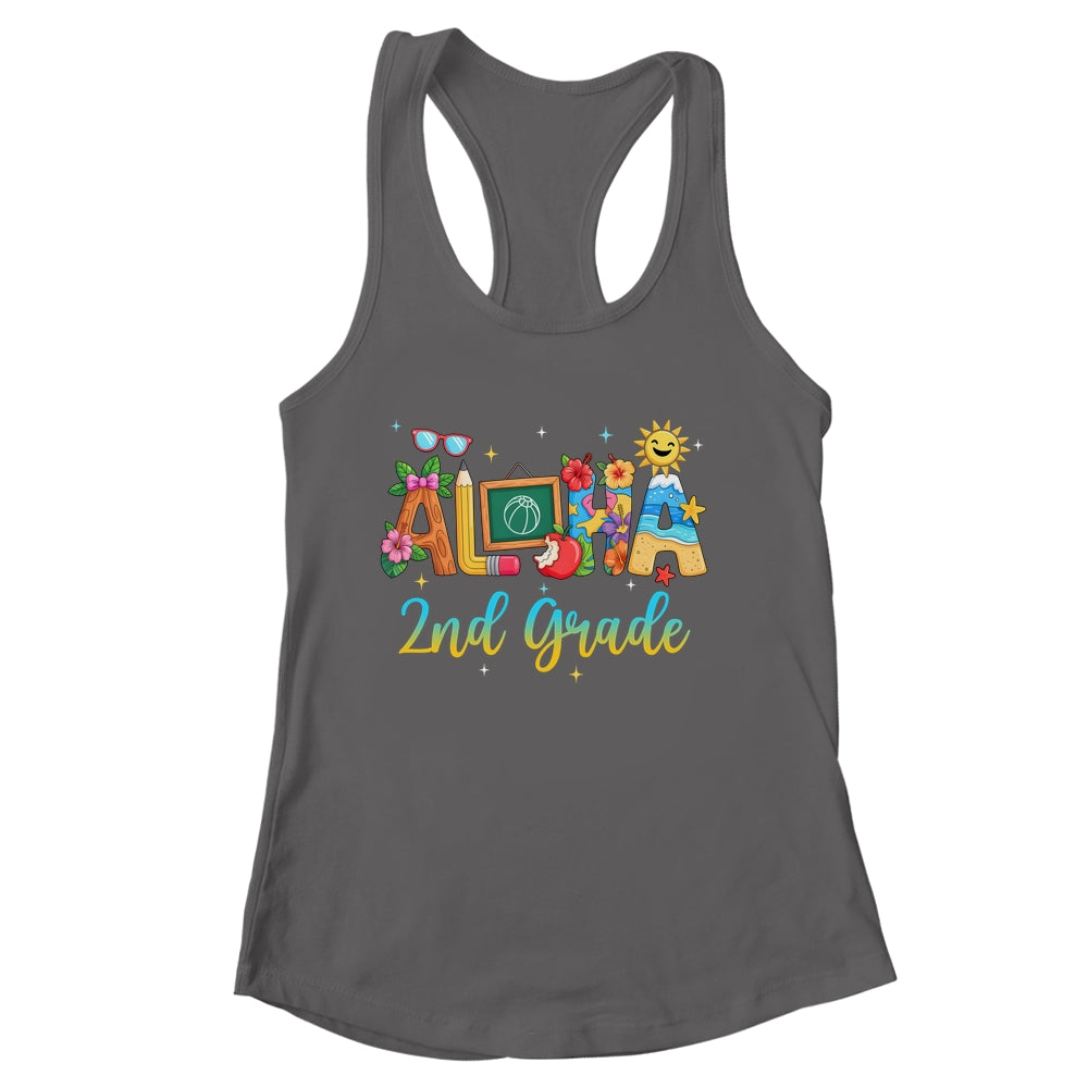 Aloha 2nd Grade Teacher Life Summer Vacation School Beach Shirt & Tank Top | siriusteestore