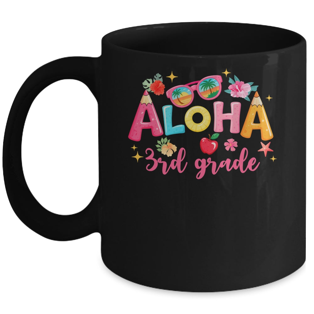 Aloha 3rd Grade Summer Vacation Beach Teacher School Student Mug | siriusteestore