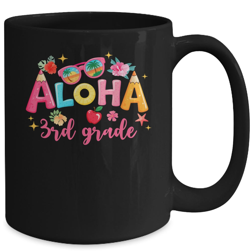Aloha 3rd Grade Summer Vacation Beach Teacher School Student Mug | siriusteestore