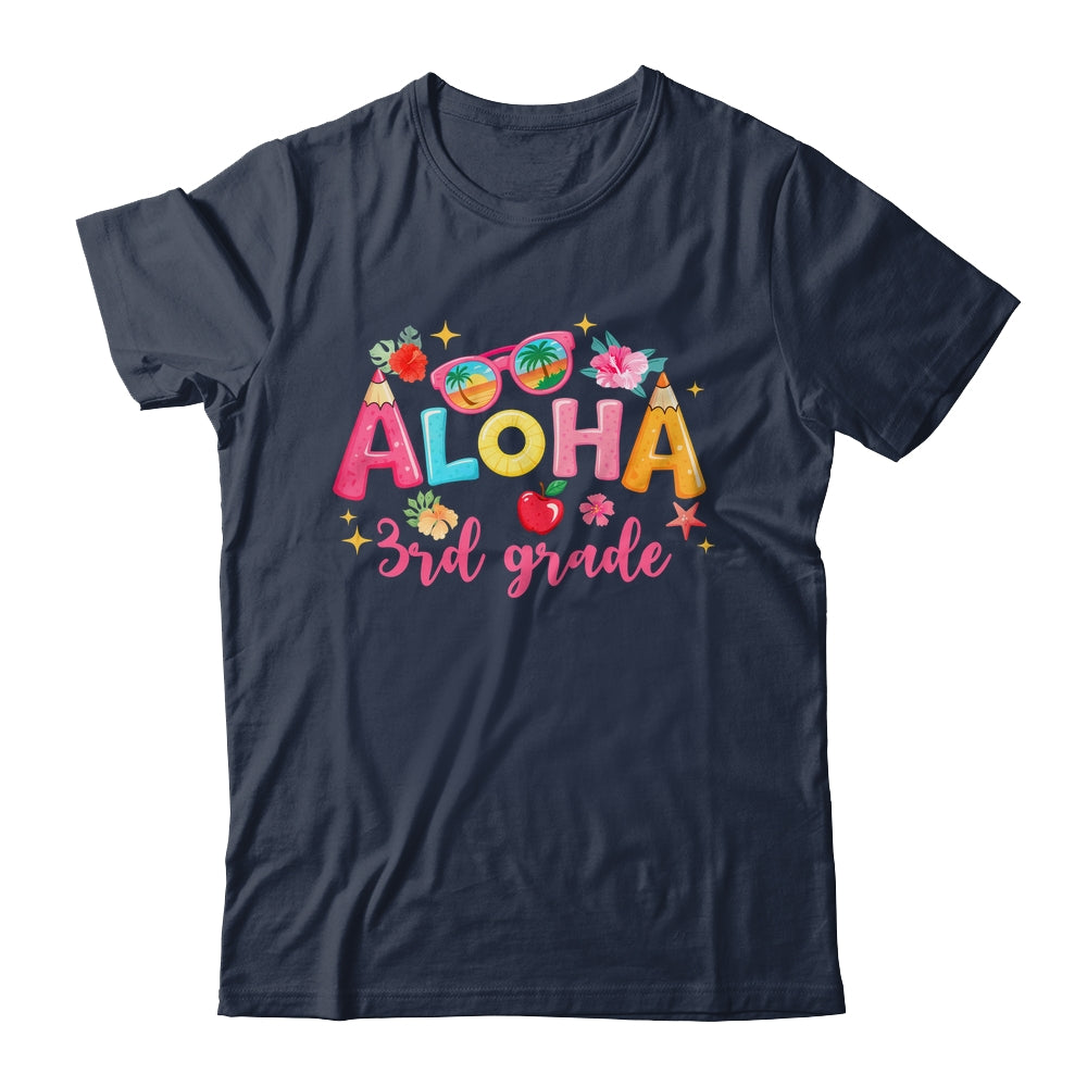 Aloha 3rd Grade Summer Vacation Beach Teacher School Student Shirt & Hoodie | siriusteestore
