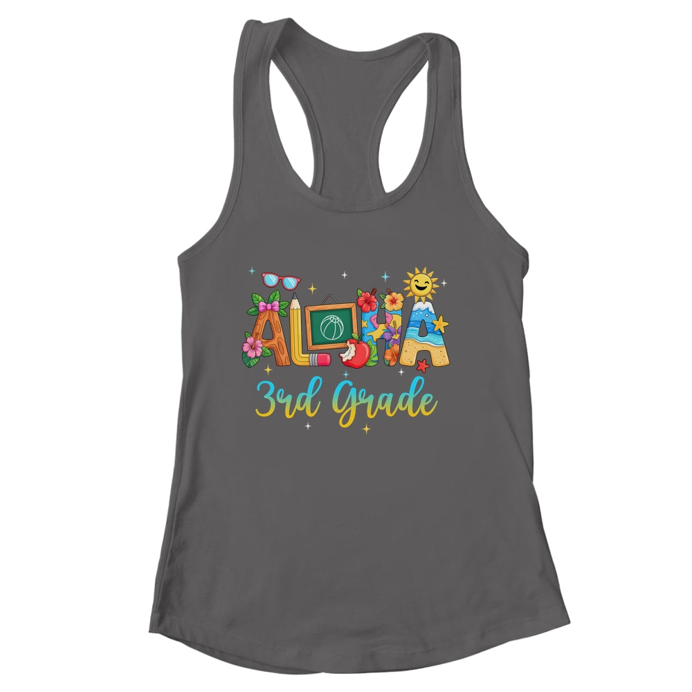 Aloha 3rd Grade Teacher Life Summer Vacation School Beach Shirt & Tank Top | siriusteestore