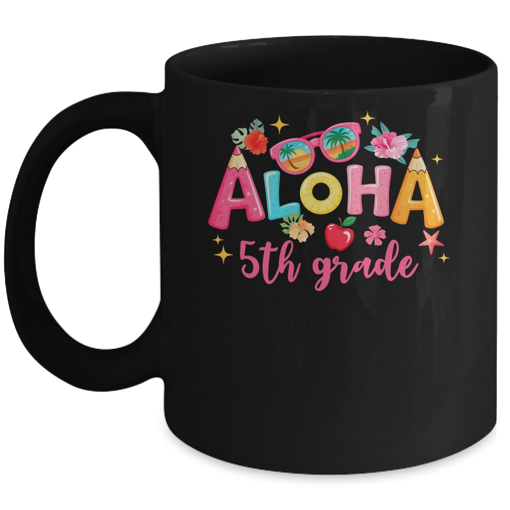 Aloha 5th Grade Summer Vacation Beach Teacher School Student Mug | siriusteestore