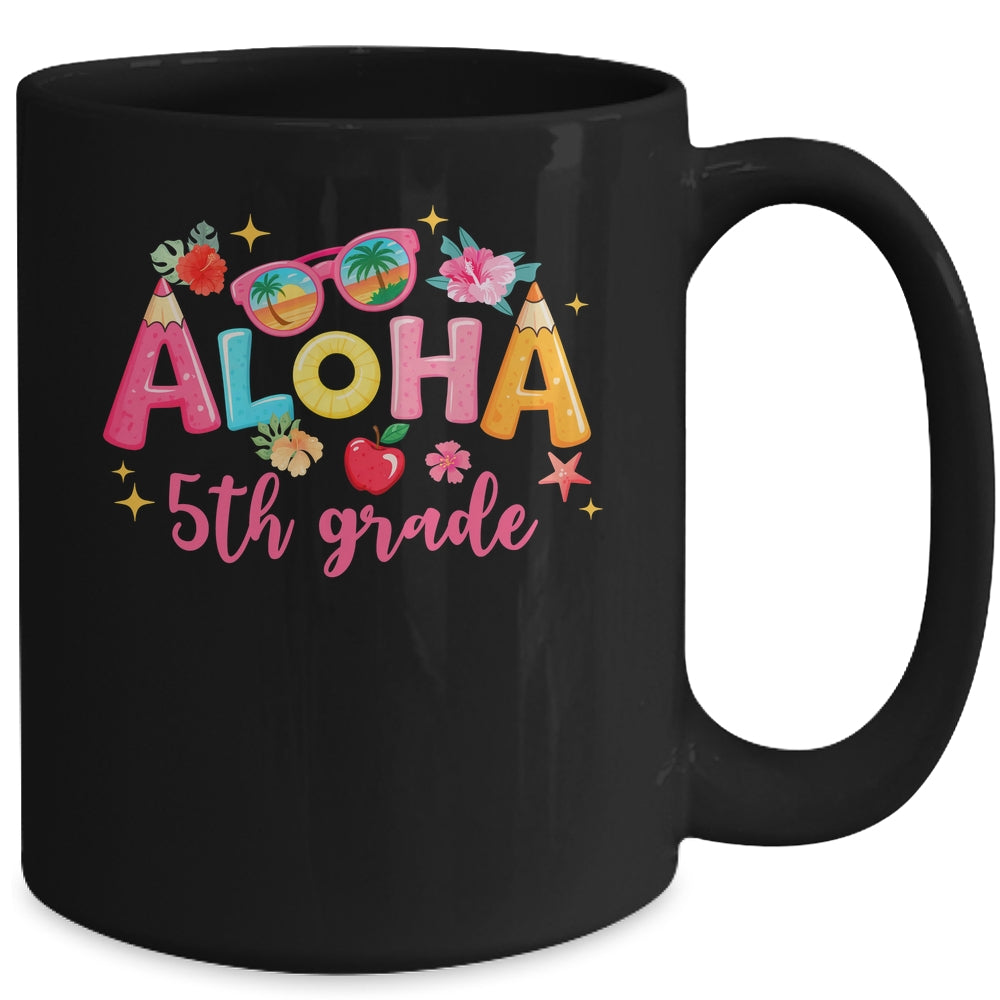 Aloha 5th Grade Summer Vacation Beach Teacher School Student Mug | siriusteestore