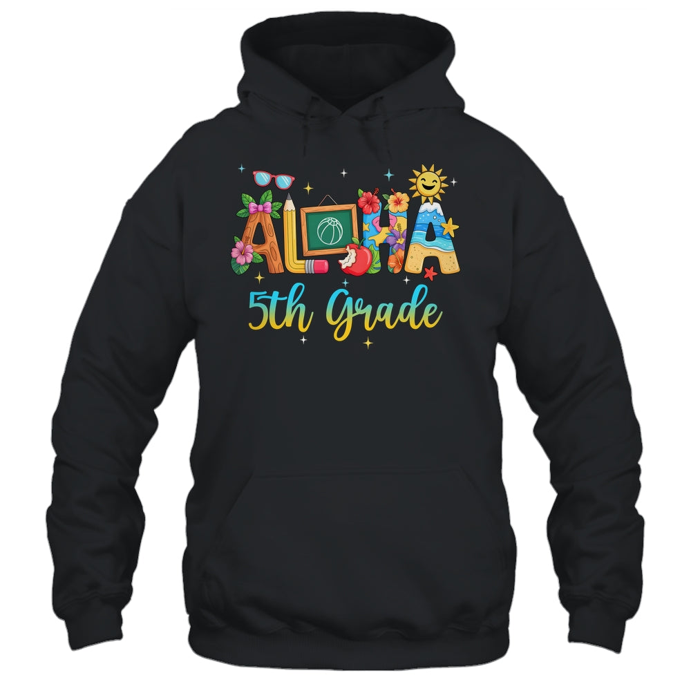 Aloha 5th Grade Teacher Life Summer Vacation School Beach Shirt & Tank Top | siriusteestore