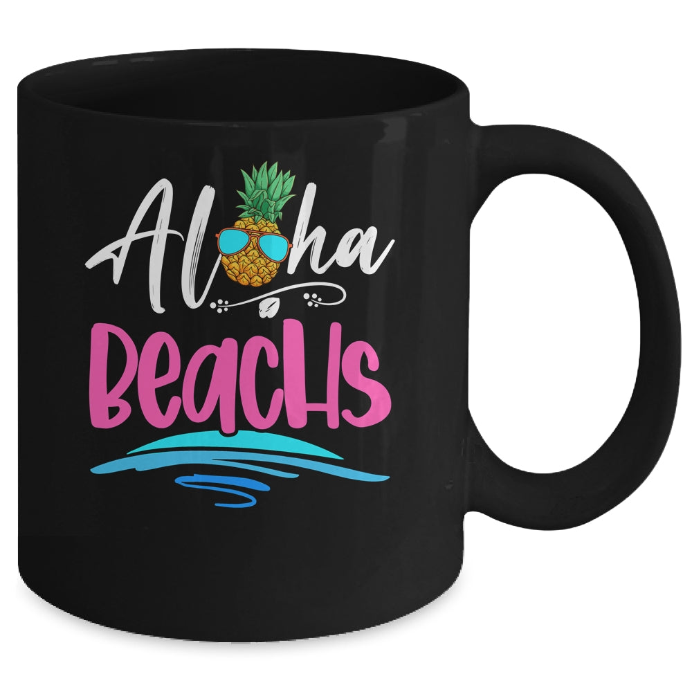 Aloha Beaches Hawaii Beach Summer Vacation Men Women Kids Mug | siriusteestore