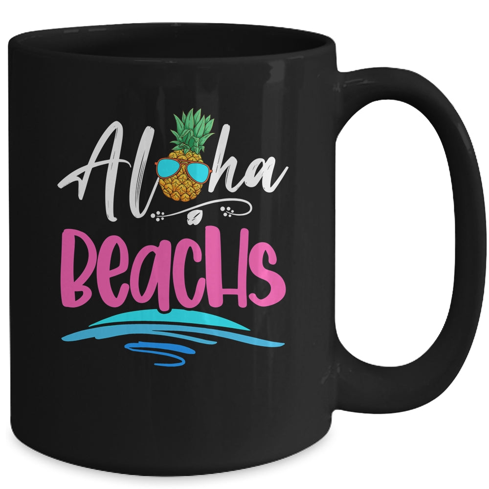 Aloha Beaches Hawaii Beach Summer Vacation Men Women Kids Mug | siriusteestore