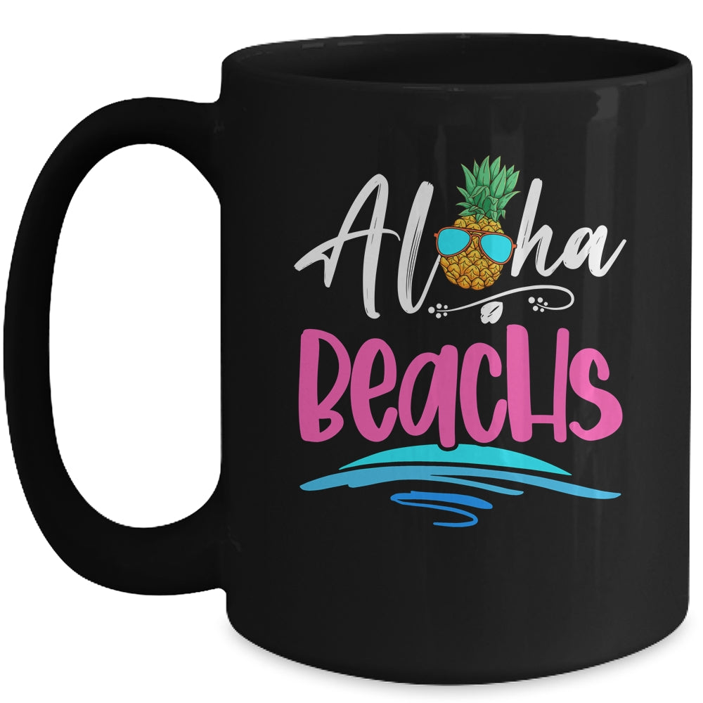 Aloha Beaches Hawaii Beach Summer Vacation Men Women Kids Mug | siriusteestore
