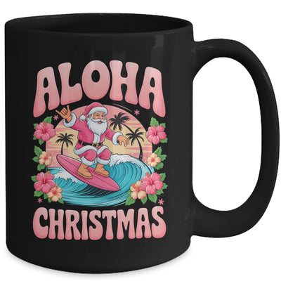 Aloha Christmas Santa Claus Surfing Hawaiian Mele Kalikimaka Mug | siriusteestore