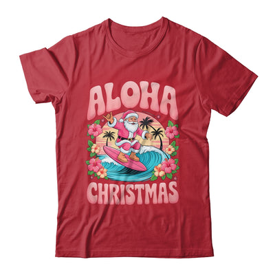 Aloha Christmas Santa Claus Surfing Hawaiian Mele Kalikimaka Shirt & Sweatshirt | siriusteestore