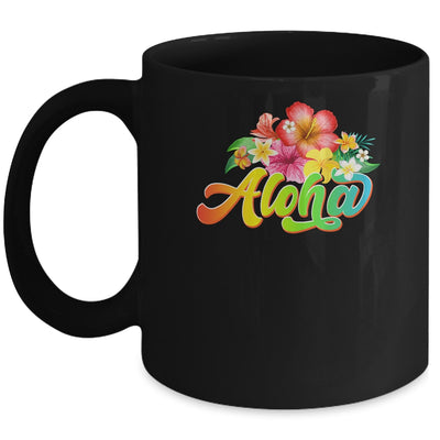 Aloha Flowers Hawaiian Funny Hawaii Beach Luau Party Mug | siriusteestore