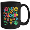 Aloha Hawaii Boho Retro Shaka Hibiscus Vacation Trip Summer Mug | siriusteestore