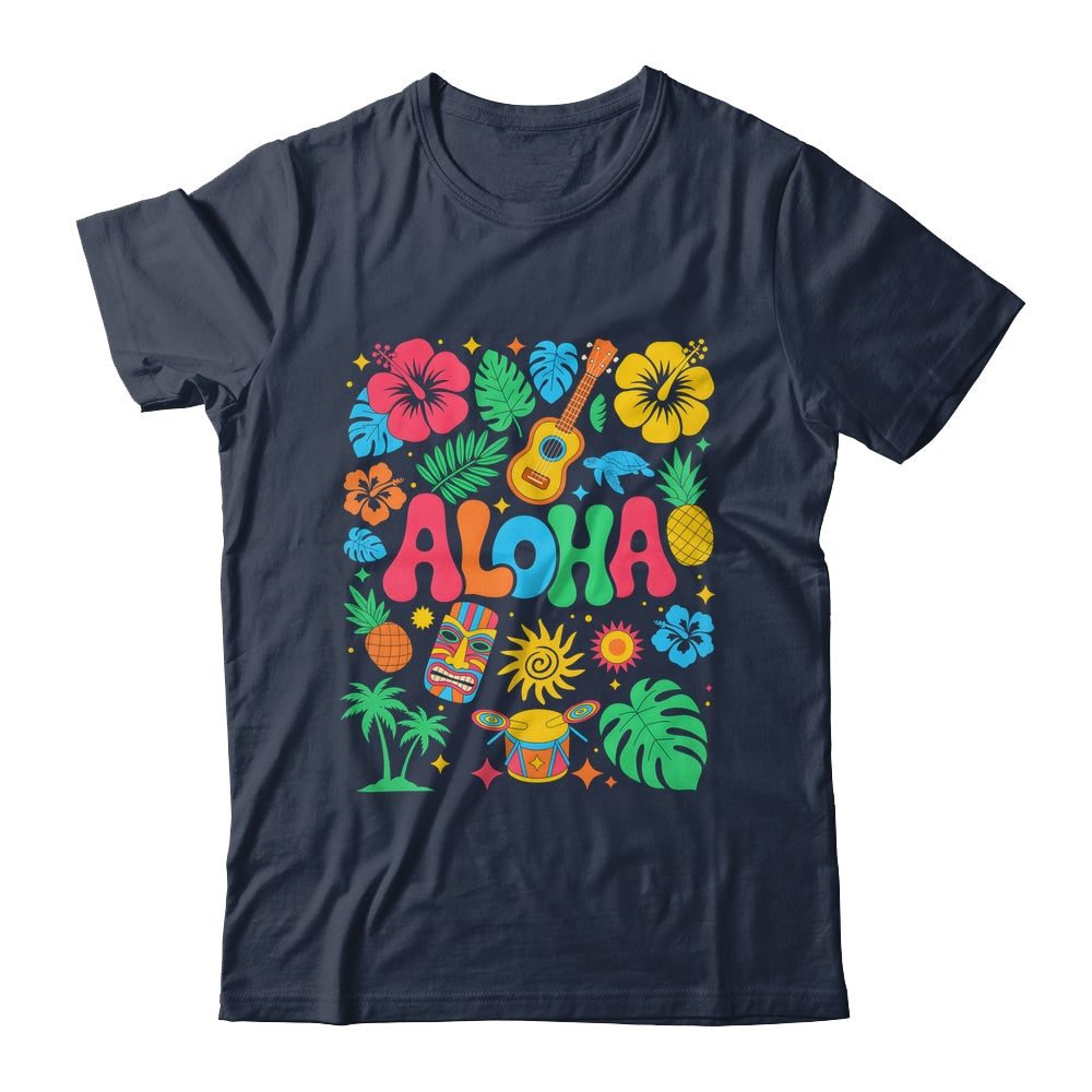 Aloha Hawaii Boho Retro Shaka Hibiscus Vacation Trip Summer Shirt & Tank Top | siriusteestore
