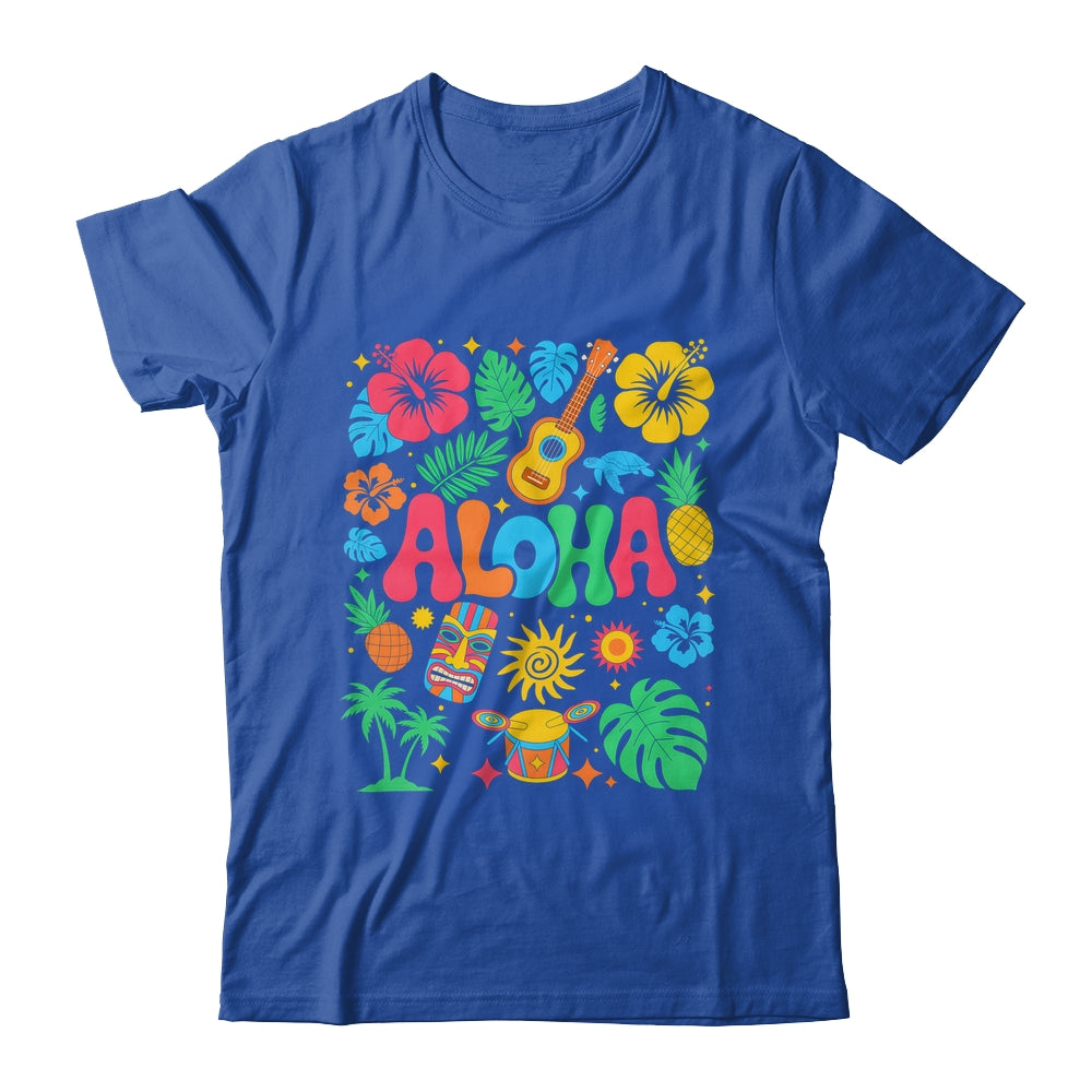 Aloha Hawaii Boho Retro Shaka Hibiscus Vacation Trip Summer Shirt & Tank Top | siriusteestore