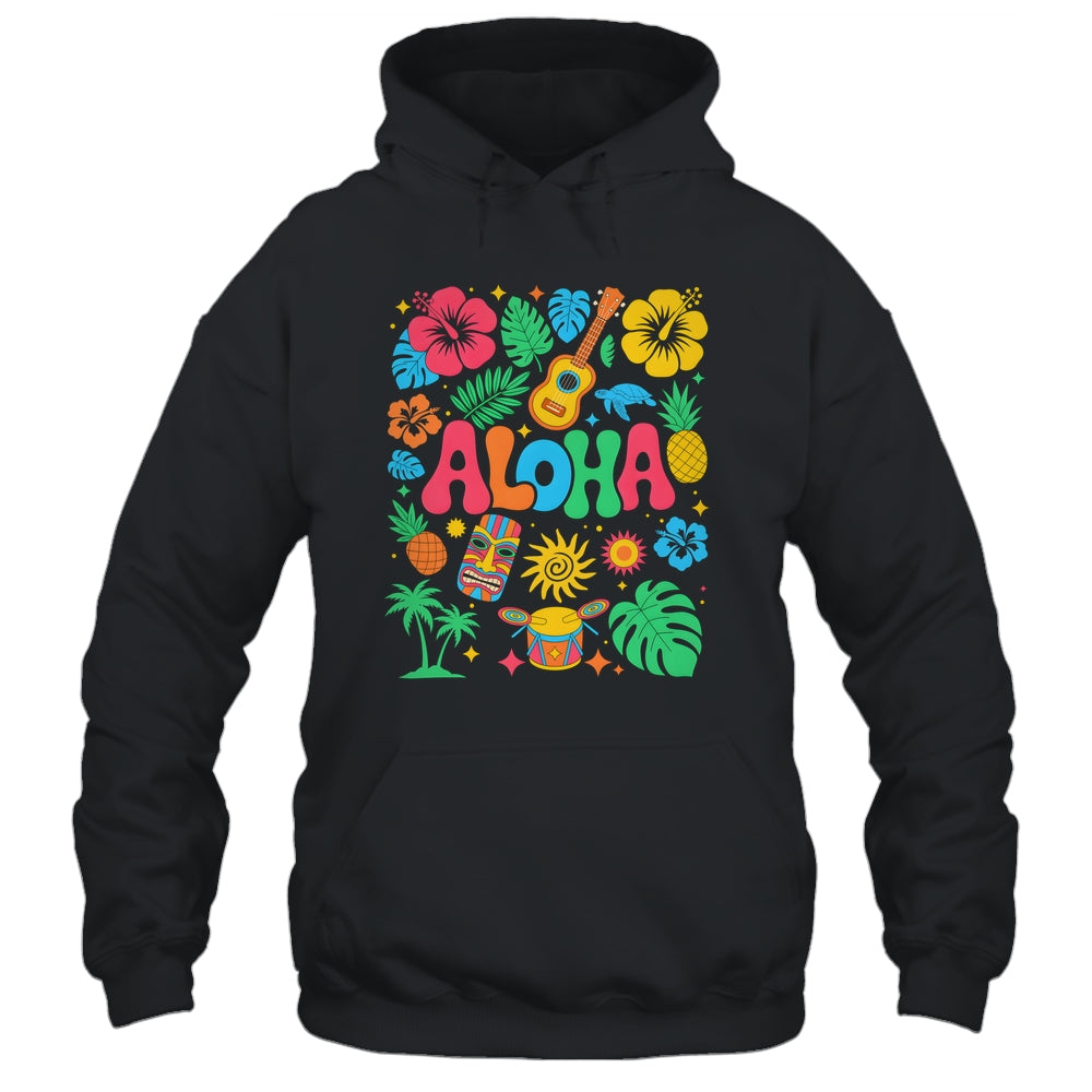 Aloha Hawaii Boho Retro Shaka Hibiscus Vacation Trip Summer Shirt & Tank Top | siriusteestore