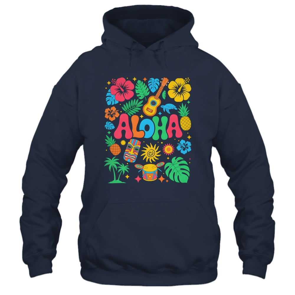 Aloha Hawaii Boho Retro Shaka Hibiscus Vacation Trip Summer Shirt & Tank Top | siriusteestore