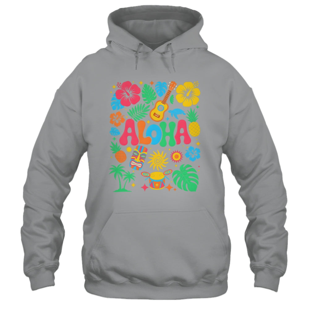 Aloha Hawaii Boho Retro Shaka Hibiscus Vacation Trip Summer Shirt & Tank Top | siriusteestore