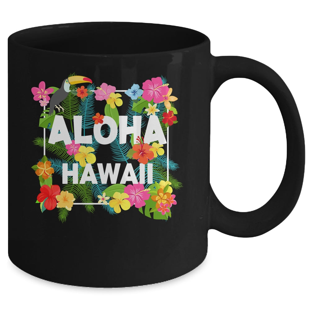 Aloha Hawaii Hibiscus Flowers Aesthetic Design For Men Women Mug | siriusteestore