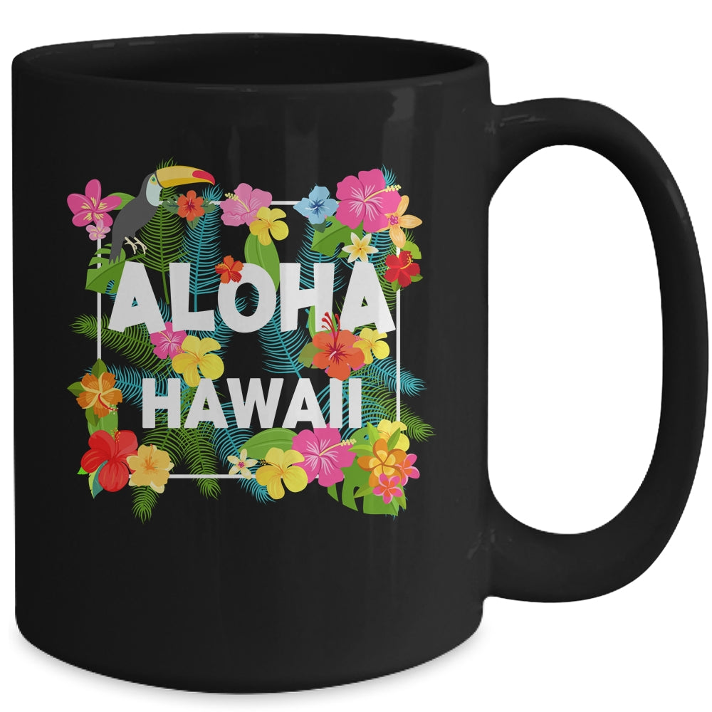 Aloha Hawaii Hibiscus Flowers Aesthetic Design For Men Women Mug | siriusteestore