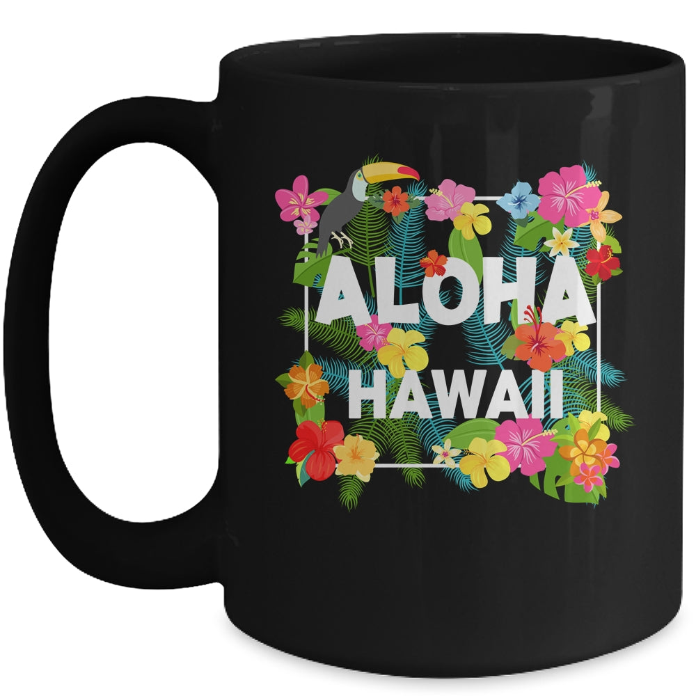 Aloha Hawaii Hibiscus Flowers Aesthetic Design For Men Women Mug | siriusteestore
