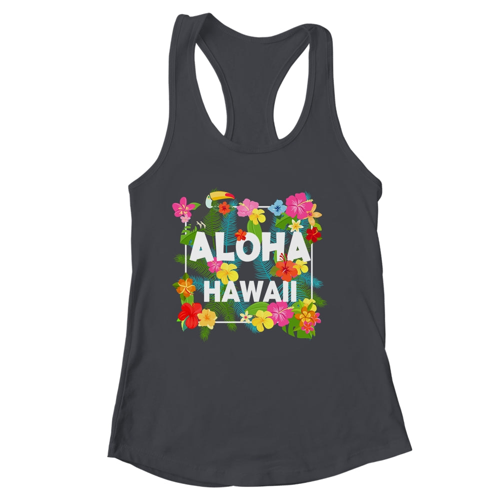 Aloha Hawaii Hibiscus Flowers Aesthetic Design For Men Women Shirt & Tank Top | siriusteestore