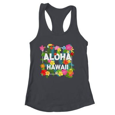 Aloha Hawaii Hibiscus Flowers Aesthetic Design For Men Women Shirt & Tank Top | siriusteestore