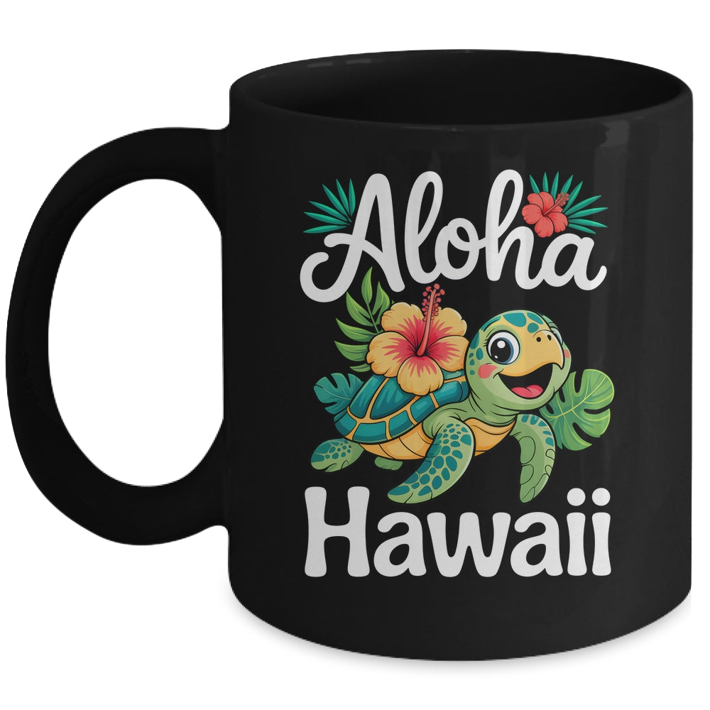 Aloha Hawaii Turtle Hawaiian Island Kids Men Women Boy Girls Mug | siriusteestore