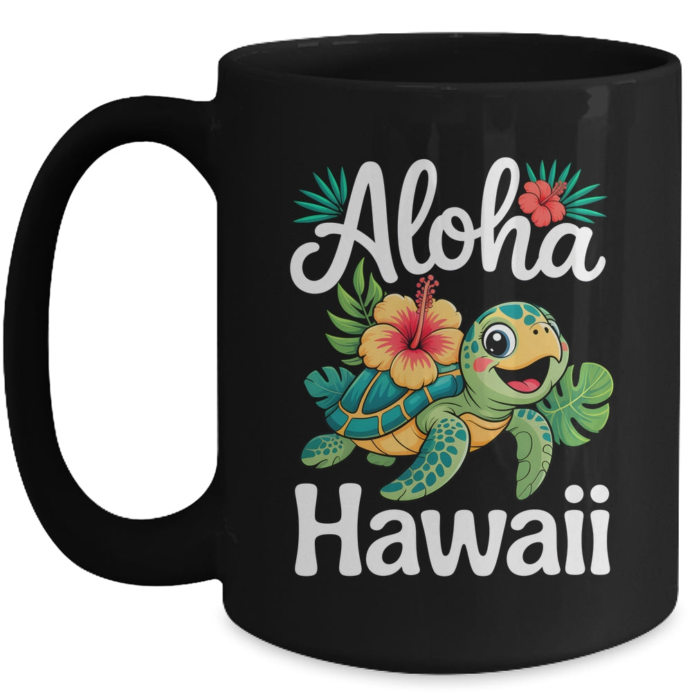 Aloha Hawaii Turtle Hawaiian Island Kids Men Women Boy Girls Mug | siriusteestore