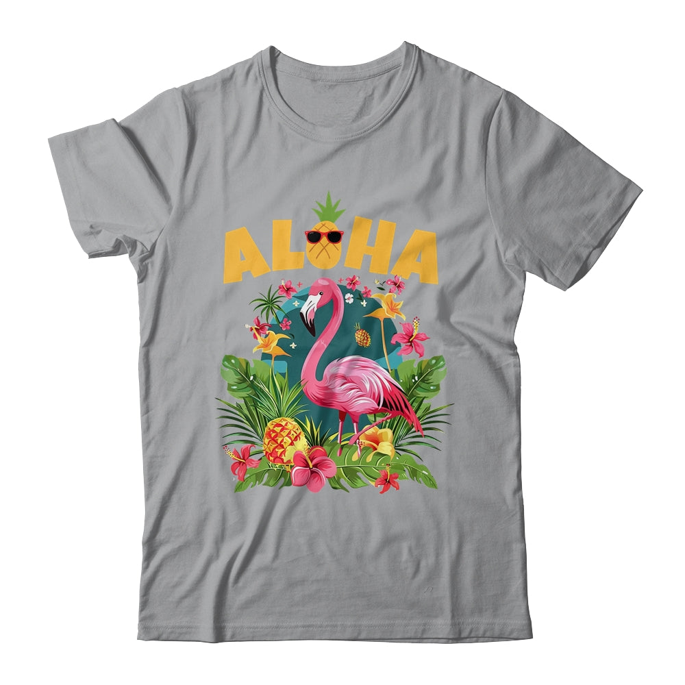 Aloha Hawaiian Hawaii Flamingo Kids Teen Girls Women Shirt & Tank Top | siriusteestore