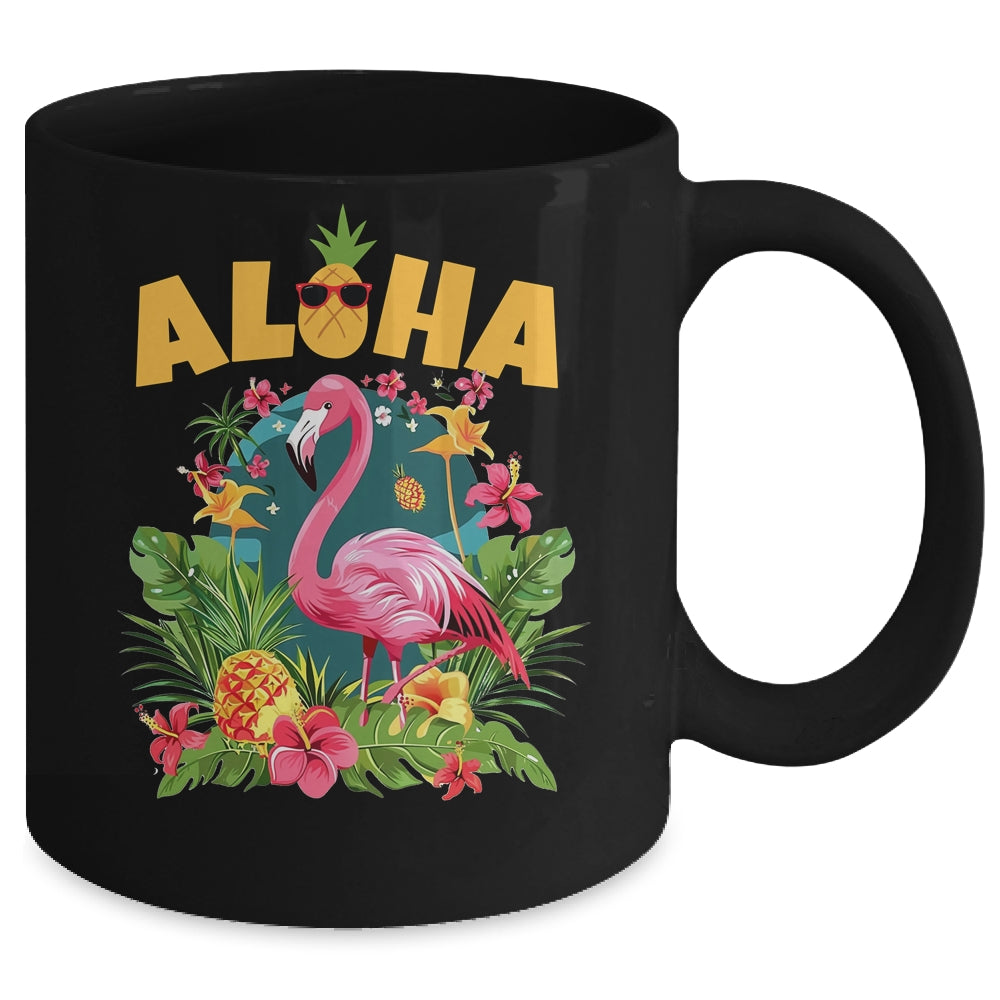 Aloha Hawaiian Hawaii Flamingo Kids Teen Girls Women Mug | siriusteestore
