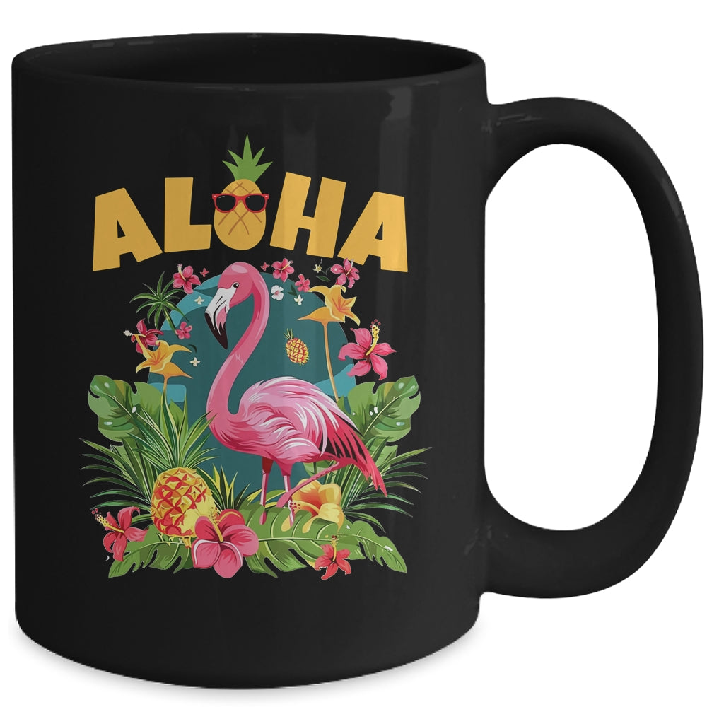 Aloha Hawaiian Hawaii Flamingo Kids Teen Girls Women Mug | siriusteestore